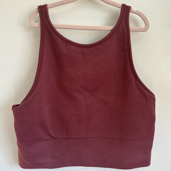 Athleta Tops - Athleta Aurora Seamless High Neck Crop Tank